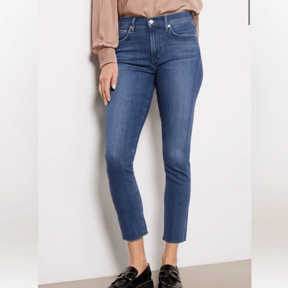 Agolde Sophie Crop Raw Hem Jeans Sz 29